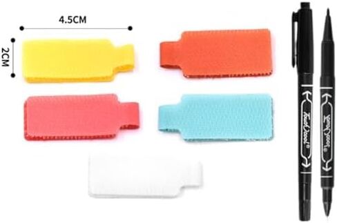 32pcs Multi - Color Cable Labels: Write On Cord Tags for Easy Cord Management and Identification in Saudi Arabia