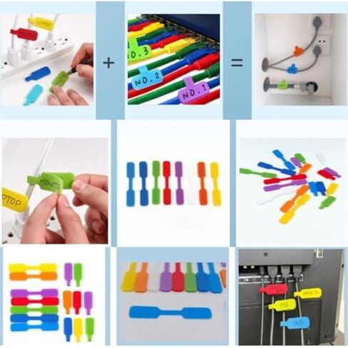 32pcs Multi - Color Cable Labels: Write On Cord Tags for Easy Cord Management and Identification in Saudi Arabia