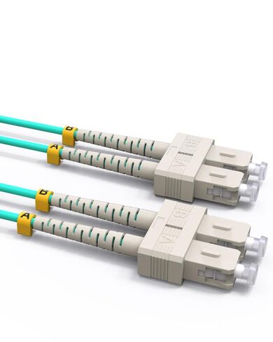 LC to SC 5 Pack Fiber Patch Cables, Fiber Jumper Optical OM3 Duplex Multi Mode Patch Cords -2m(6.56ft) LSZH 50/125µm in Saudi Arabia