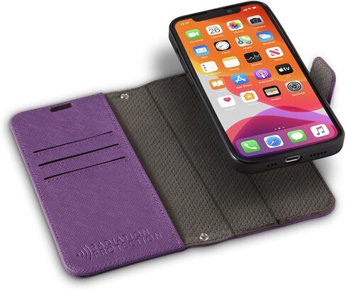 حافظة SafeSleeve EMF للهاتف الخلوي، حافظة قابلة للفصل لهاتف iPhone 12 Pro - أرجواني in Kuwait