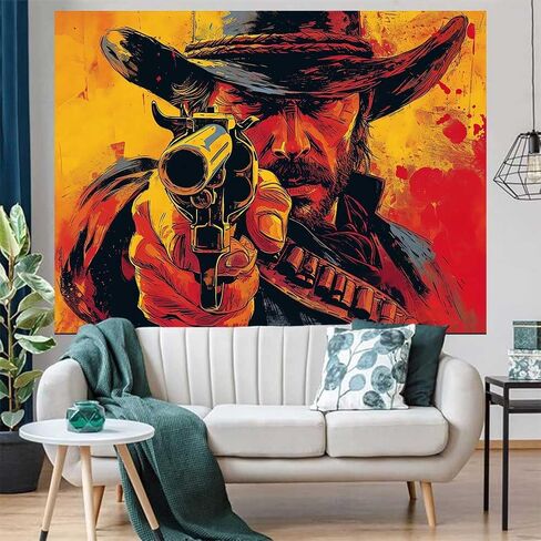 LATETOMT 60x44in Western Tapestry for Bedroom Western Tribe Wall Blanket Cool Kids Wall Art Hanging for Man Home Living Room Decor LTMTADJ993 in Saudi Arabia