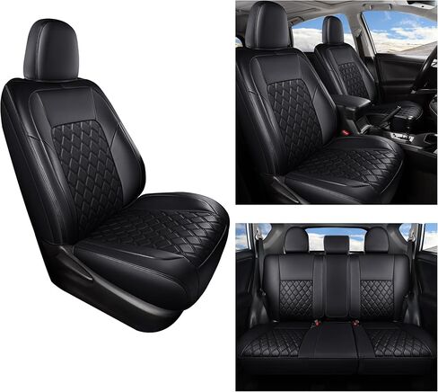 Huidasource Seat Covers for Ford Ranger 2019-2024, Front & Rear Full Set Seat Cover for Ranger XL XLT Lariat, Full Coverage Ranger Leather Seat Covers(Full Set/Black&Blue) in Saudi Arabia