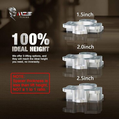MZS 2 "مجموعة التسوية الأمامية، فواصل دعامة الرفع متوافقة مع 2009-2024 F150 2x2 2WD 4x4 4WD ألومنيوم in Saudi Arabia