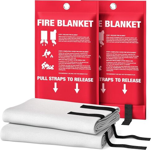 National Park Partner Emergency Fire Blanket, 40"x40" UM9 Fiberglass Fire Blanket for Outdoor, Home and Kitchen Fires, Camping Gear, Emergency Safety Protection, Designed in The USA in Saudi Arabia