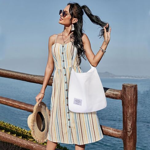 حقيبة شاطئ شبكية للنساء من Fairycore Hobo Bag، حقيبة كتف كاجوال من الكروشيه باللون البرتقالي in Kuwait
