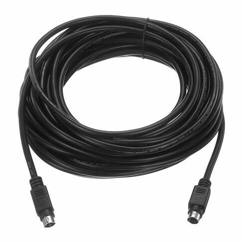 كابل تمديد PS/2 للماوس ولوحة المفاتيح بطول 6.6 قدم - كابل تمديد أسلاك نحاسية 28 AWG 6 Pin UL2464 ذكر إلى ذكر للوحة مفاتيح الماوس المستديرة PS/2، أسود in Kuwait