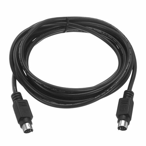 كابل تمديد PS/2 للماوس ولوحة المفاتيح بطول 6.6 قدم - كابل تمديد أسلاك نحاسية 28 AWG 6 Pin UL2464 ذكر إلى ذكر للوحة مفاتيح الماوس المستديرة PS/2، أسود in Kuwait