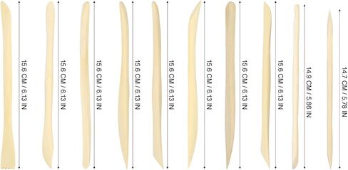 TEHAUX 30pcs Wood Double Ended Clay Sculpture Tools, Wooden Tools for Clay, Pottery & Modeling Clay Tools for Precise and Detailed Sculpting in Saudi Arabia