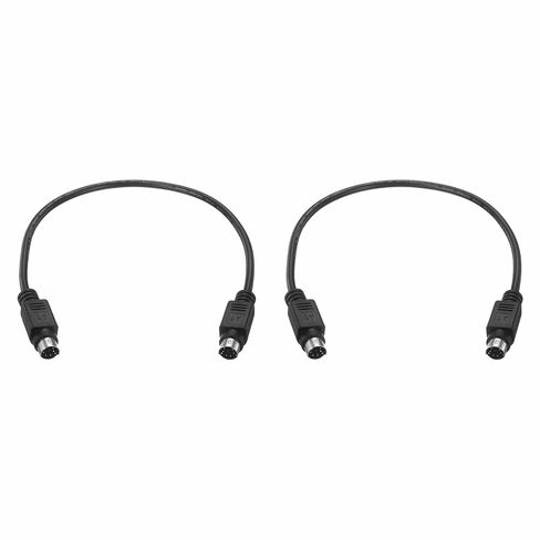 كابل تمديد PS/2 للماوس ولوحة المفاتيح بطول 6.6 قدم - كابل تمديد أسلاك نحاسية 28 AWG 6 Pin UL2464 ذكر إلى ذكر للوحة مفاتيح الماوس المستديرة PS/2، أسود in Kuwait