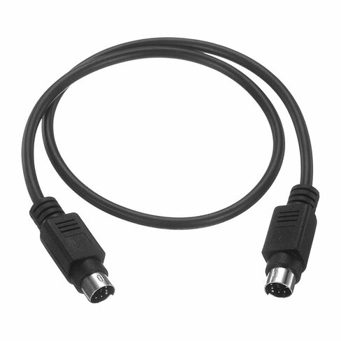 كابل تمديد PS/2 للماوس ولوحة المفاتيح بطول 6.6 قدم - كابل تمديد أسلاك نحاسية 28 AWG 6 Pin UL2464 ذكر إلى ذكر للوحة مفاتيح الماوس المستديرة PS/2، أسود in Kuwait