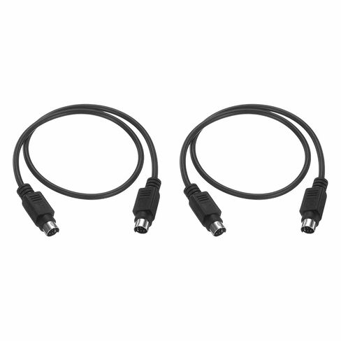 كابل تمديد PS/2 للماوس ولوحة المفاتيح بطول 6.6 قدم - كابل تمديد أسلاك نحاسية 28 AWG 6 Pin UL2464 ذكر إلى ذكر للوحة مفاتيح الماوس المستديرة PS/2، أسود in Kuwait