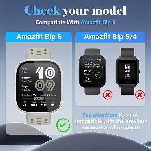 Liuyuxi 2-Pack Hard PC Protective Case with Screen Protector for Amzfit Bip 6, Scratch-Resistant Full Coverage Case For Amzfit Bip 6 Smartwatch. in Saudi Arabia