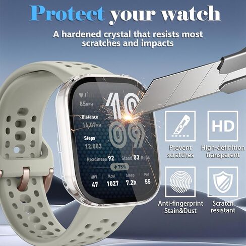 Liuyuxi 2-Pack Hard PC Protective Case with Screen Protector for Amzfit Bip 6, Scratch-Resistant Full Coverage Case For Amzfit Bip 6 Smartwatch. in Saudi Arabia