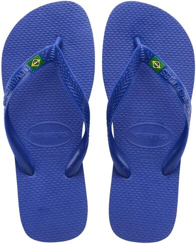 Havaianas - Top Brasil, Comfortable, Durable and Lightweight Flip Flops with Non-Slip Sole, Brazil Flag on Stripes, Unisex Adult, Navy Blue, 37/38 EU in Saudi Arabia