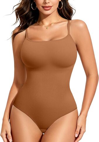 Nebility Shapewear Bodysuit for Women Tummy Control Shapewear Faja Body Shaper Waist Trainer Square Neck Body Suit in Kuwait