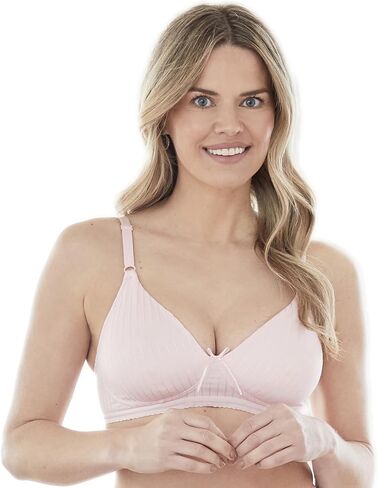 حمالة صدر نسائية قطنية مخططة 5006248 من Bestform مع أكواب مبطنة بشكل خفيف in Kuwait