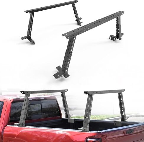 رف سرير الشاحنة العالمي MONOKING مقاس 14 بوصة - 17 بوصة رف التقاط ارتفاع قابل للتعديل للمصارع تاكوما رينجر كولورادو كانيون مافريك ريدجلاين على السطح رفوف سلم الخيمة in Kuwait