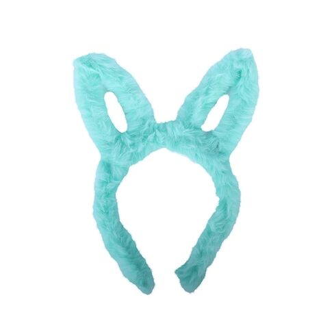 موتيك اكسسواريز طوق شعر على شكل ارنب فرو للبنات - بينك فاقع in Kuwait