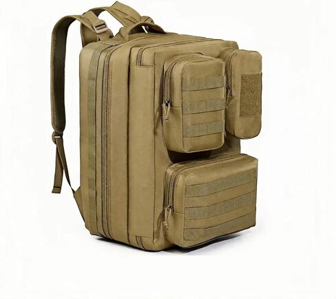 Military Backpack for Men, 35L Tactical Backpack with Laptop Compartment for Hiking Camping Travel and Daily Commutes（black） in Saudi Arabia