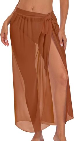 CHICGAL Sarong Wraps for Women Long Bathing Suit Cover Up Beach Tie Swimwear Summer Bikini Swimsuit Coverups in Saudi Arabia