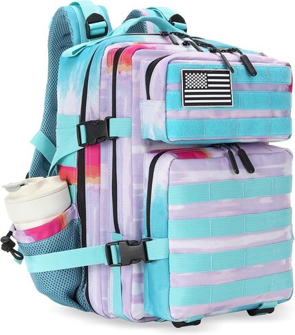 25L/45L Tactical Backpack Military Tactical Backpack Heavy Duty Molle Assault Pack for Work Gym Outdoors (1.0 25L-leopard, Small) in Kuwait