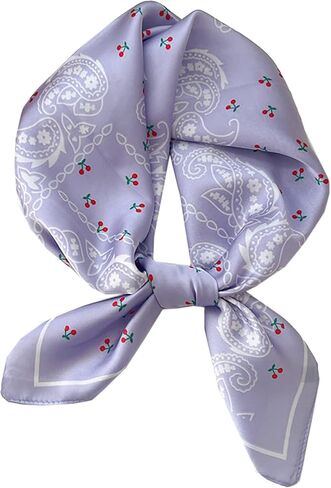 NIDMIDO Women's Square Neck Satin Silk Scarfs Head Scarf Satin Silk Feeling Scarf Sleeping Hair Wrapping Night 27.5" in Kuwait