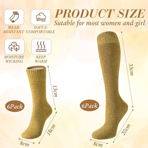 Women Warm Long Winter Sock Midcalf Stocking Kneehigh Thermal Boot Crew Socks Casual Cute Winter Clothing Gifts in Saudi Arabia