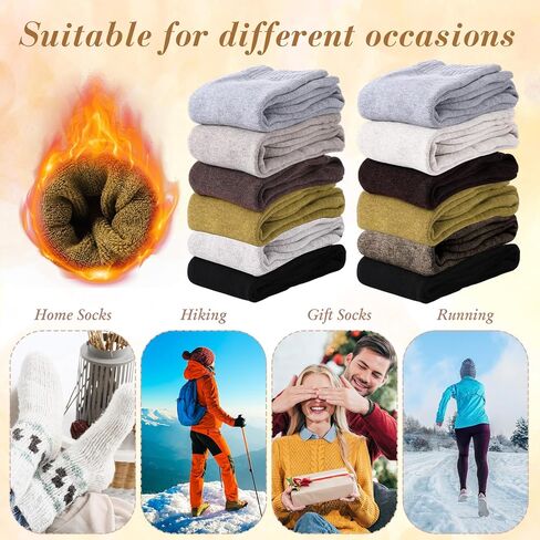 Women Warm Long Winter Sock Midcalf Stocking Kneehigh Thermal Boot Crew Socks Casual Cute Winter Clothing Gifts in Saudi Arabia