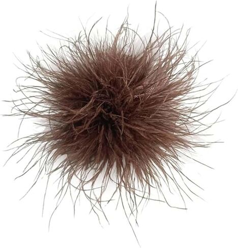 Ostrich Feather Brooch Pins,Black Oversized Corsage Hair Clip, Elegant Lapel Pin,Big Fluffy Headwear Hairpin,Fashion Alligator Clip for Women Men, Brooches for Wedding Party Dance Banquet in Saudi Arabia