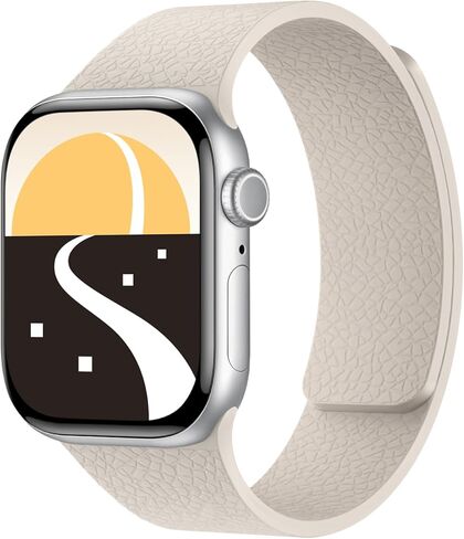 سوار ساعة مغناطيسي متوافق مع أحزمة ساعات Apple 38/40/41/42/44/45/46/49 ملم للرجال والنساء، حزام مقاوم للماء من السيليكون الناعم بمغناطيس قوي لسلسلة iWatch 11/10/9/8/7/6/5/4/2/1 SE Ultra 3/2 in Kuwait