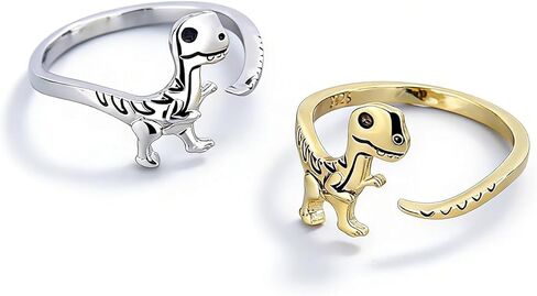 2Pcs Dinosaur Rings for Men BFF Dinosaur Ring in Saudi Arabia