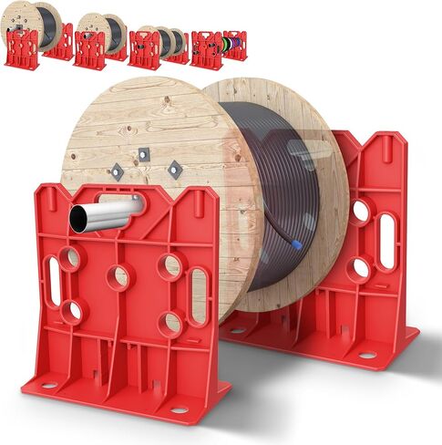 Multi Purpose Wire Dispenser Cable Wire Spool Rack Wire Spool Caddy Holds Spools Up to 34 Inches in Diameter Load Capacity 330 Pounds (Yellow, 1 Pair) in Saudi Arabia
