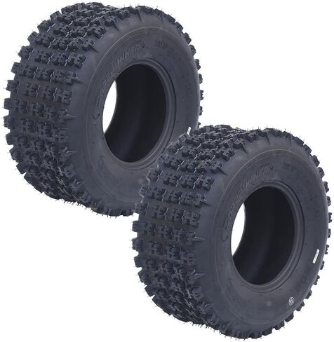 مجموعة Garvee مكونة من 4 إطارات رياضية ATV بدون أنابيب - 22x7-10 أمامي و22x11-9 خلفي، 6 إطارات لجميع التضاريس لركوب الدراجات والسباق، الحواف غير متضمنة in Kuwait