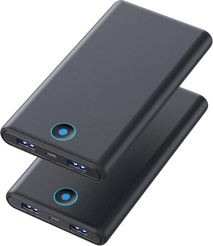 [2 Pack]Portable Charger Power Bank 10000mAh,Slimmer USB C in&Out Fast Charging Portable Phone Charger,Travel Essentials Backup External Battery Pack for iPhone 17/16/ 15/14/13/12,Galaxy S24,Android in Saudi Arabia