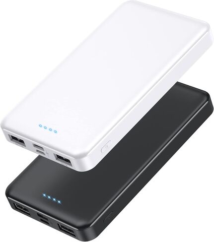[2 Pack]Portable Charger Power Bank 10000mAh,Slimmer USB C in&Out Fast Charging Portable Phone Charger,Travel Essentials Backup External Battery Pack for iPhone 17/16/ 15/14/13/12,Galaxy S24,Android in Saudi Arabia