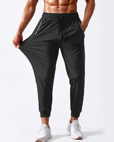 Men's Sweatpants Quick-Dry Active Athletic Workout Jogger Hiking Pants with Pocket in Saudi Arabia