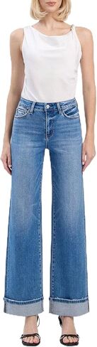 Flying Monkey Jeans - High Rise Cuffed Wide Jeans - F5998 in Saudi Arabia