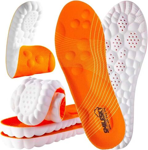 2 Pairs 4D Cloud Insoles-Steppers Insoles for Men & Women,Super Soft Memory Foam Shock Absorption Anti-Fatigue Insoles,Relieve Foot Pain,for Hiking,and Standing All Day in Saudi Arabia