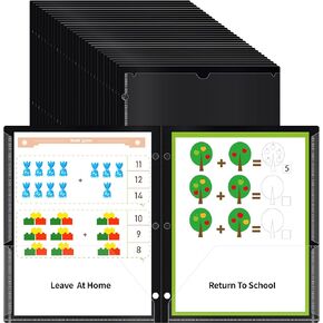 50 قطعة من المجلدات البلاستيكية مع جيوب أمامية شفافة، 3 جيوب من المدرسة إلى المنزل، مجلدات ملفات بلاستيكية شديدة التحمل للأطفال والطلاب والفصول الدراسية والمكتب والاتصالات التجارية (50، أزرق) in Kuwait