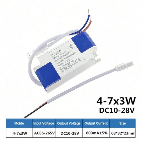 1pcs LED Driver 600mA AC85-265V 3W9W12W18W30W36W50W 1x3W 2-3x3W 4-7x3W Lighting Transformer Power Supply(1x3W DC3-4V) in Saudi Arabia