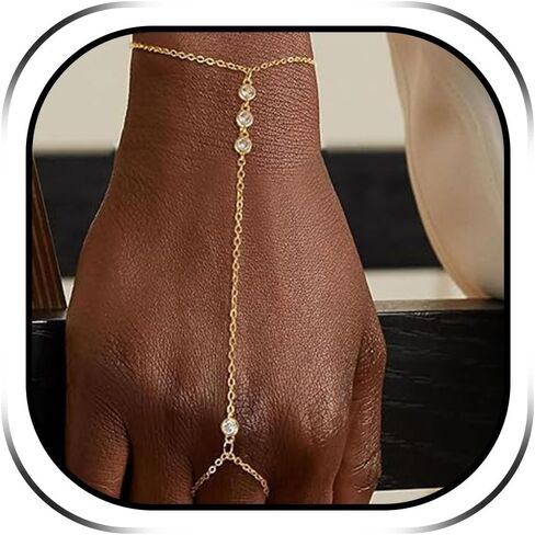 سوار سلسلة يد ذهبي للنساء، سوار حلقي، سلسلة يد، أساور أنيقة، هدايا مجوهرات لحفلات الزفاف، ملابس يومية in Kuwait