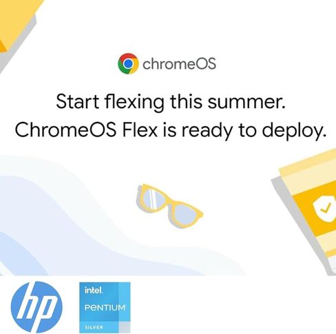 جهاز Chromebook بشاشة تعمل باللمس مقاس 17.3 بوصة من HP، وذاكرة وصول عشوائي سعتها 8 جيجابايت، ومحرك أقراص SSD سعة 128 جيجابايت، ومعالج Intel 4-Core، وHDMI، ونوع C، ونظام التشغيل ChromeOS Flex، مصمم خصيصًا للمدرسة والعمل | تطبيق الألعاب غير مسموح به | بدون  in Kuwait