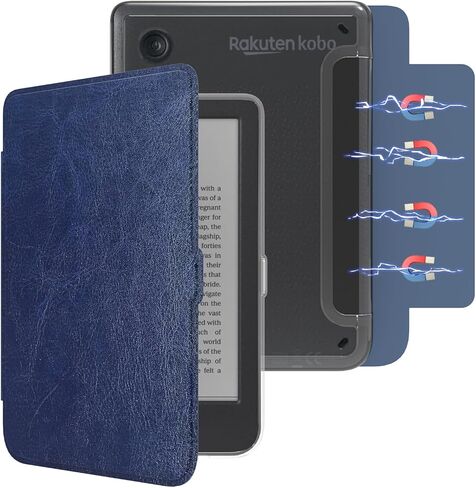 E NET-CASE Detachable Magnetic Case for 6" Kobo Clara Colour (2024) /Clara BW (2024) /2E (2022) eReader, Ultra Clear Back Scratch-Proof Light丨Easy to Detach & Attach丨Auto Sleep/Wake (Black) in Saudi Arabia