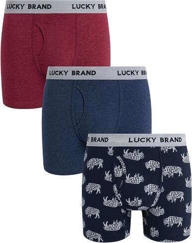 سراويل داخلية للرجال من Lucky Brand - 3 قطع من الملاكمين الرياضيين المضغوطين للرجال مقاس S-XXL in Kuwait