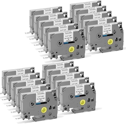 12mm 0.47 TZe TZ Tape Laminated White Label Maker Tape Replacement for Brother P Touch Label Tape TZe-231 TZe231 Compatible with Brother PT-D210 PT-D220 PT-H110 PT-D410 PT-P710BT in Saudi Arabia