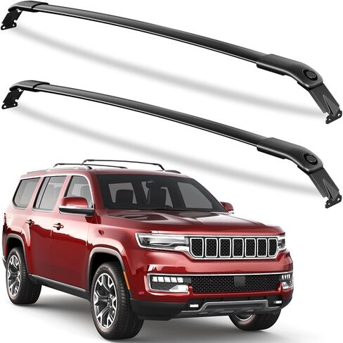 قضبان متقاطعة لحامل السقف متوافقة مع Jeep Wagoneer & Grand Wagoneer & Wagoneer L & Grand Wagoneer L 2022 2023 2024، قضبان سقف من الألومنيوم عالي التحمل in Kuwait