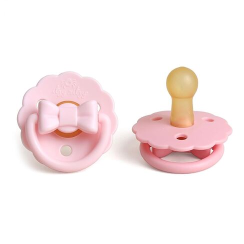 Itzy Ritzy Natural Rubber Pacifiers (Set of 2) – Baby Pacifiers with Cherry-Shaped Nipple & Large Air Holes for Added Safety; Set of 2 Glow in The Dark Binkies (Ages 6-18 Months) in Saudi Arabia
