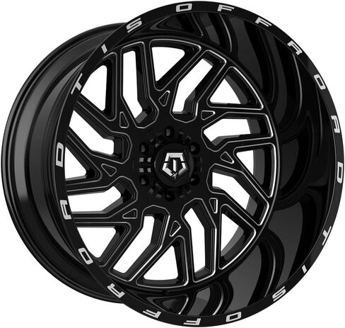 TIS 544BM Gloss Black with Milled Accents Wheel (22 x 22. inches /6 x 135 mm, 10 mm Offset) in Saudi Arabia