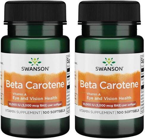 Swanson Beta-Carotene (Vitamin A) Skin Eye Immune System Health Antioxidant Support 10000 Iu (3000 mcg) 100 Softgels in Saudi Arabia
