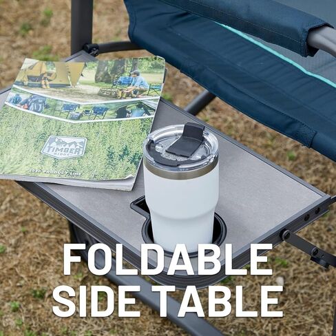 Timber Ridge XXL Directors Chair, 600lbs Capacity Heavy Duty Folding Camping Chair with Side Table & Insulated Pocket, Oversized Portable Chair with Carry Strap in Saudi Arabia